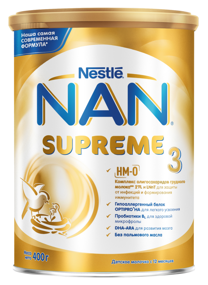 Смесь Nan Supreme 3 молочная с 12 месяцев 400 г