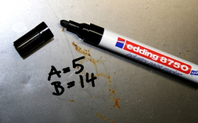 Маркер Edding промышленный E-8750 синий, 2-4мм