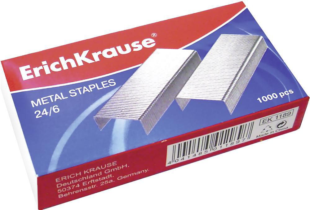 Скобы для степлера Erich Krause 24/6 1000шт