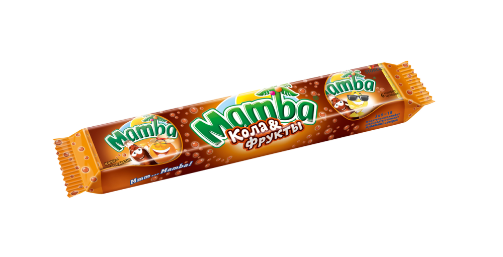 Конфеты Mamba Кола и фрукты жевательные, 79.5г