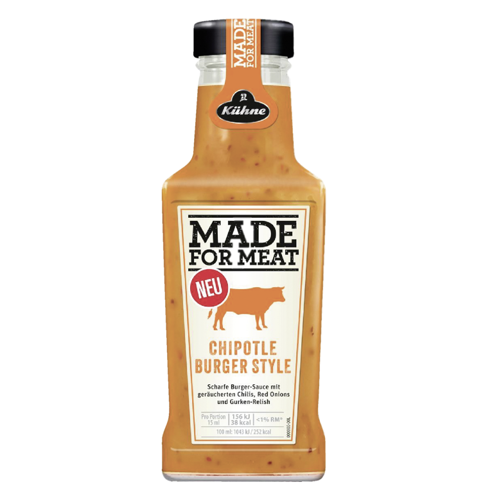 Соус Kuhne Made for Meat для бургеров с копченым перцем Халапеньо (Чипотле) 235 г