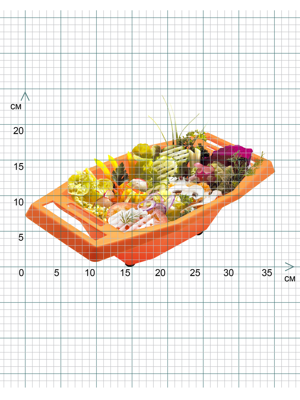 Судок Borner для овощерезок и терок оранжевый