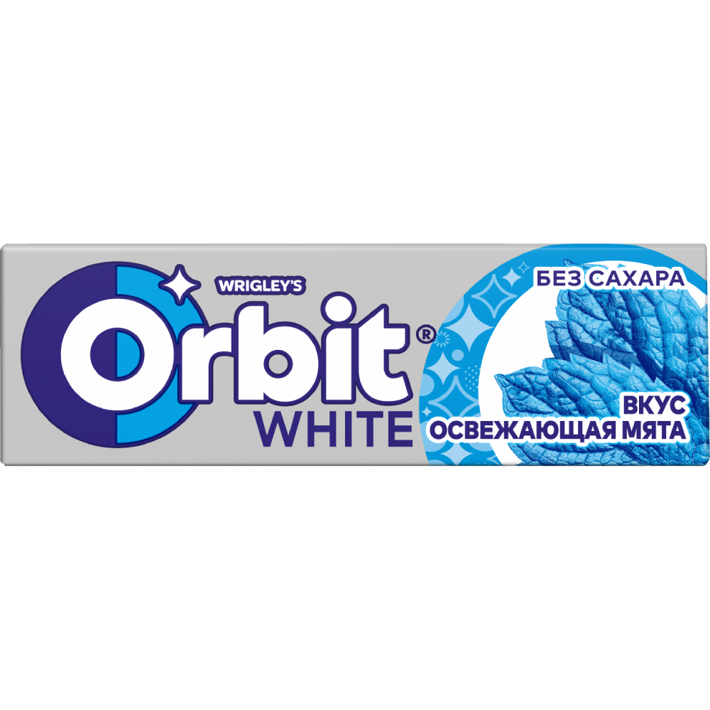 Жевательная резинка Orbit White освежающая мята, 13,6г
