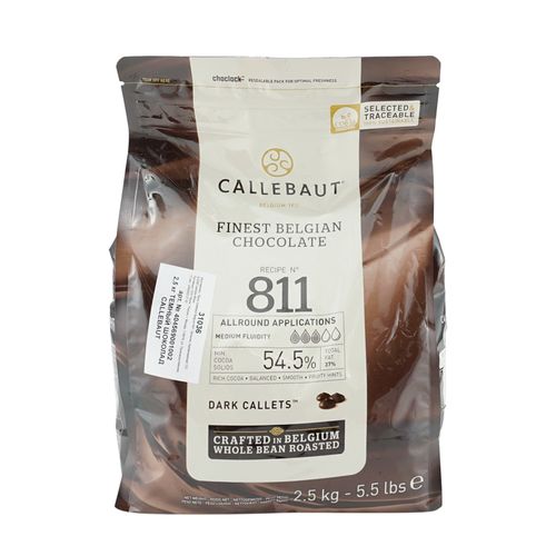Шоколад Callebaut темный в галетах 54,5% 2,5кг