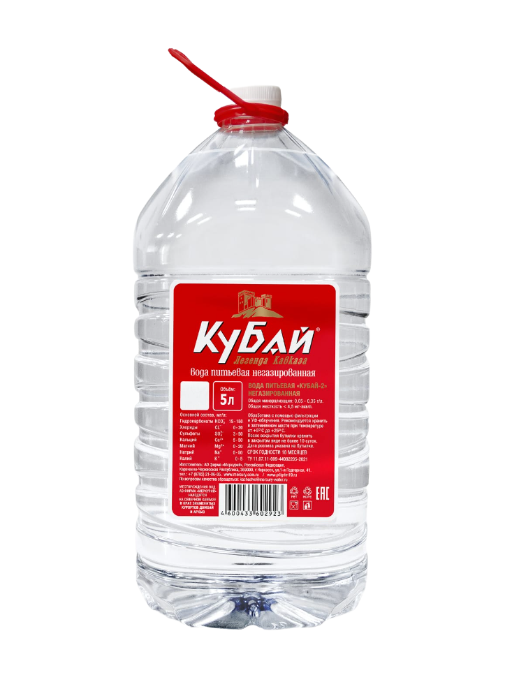 Вода Кубай питьевая негазированная, 5л
