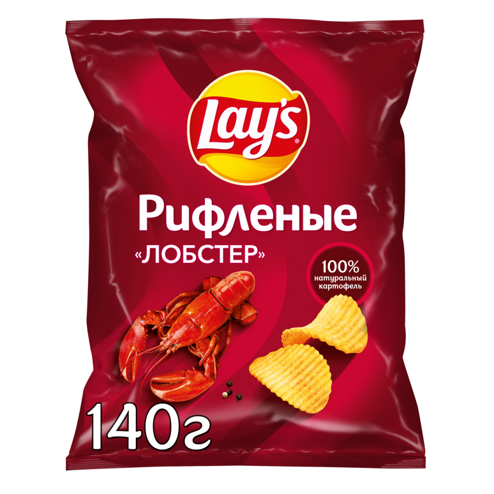 Чипсы Lay's рифленые лобстер, 140г