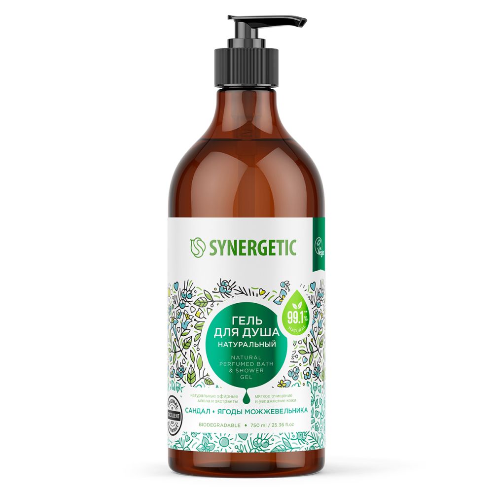 Гель для душа Synergetic сандал и можжевельник, 750мл