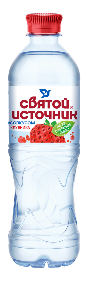 Вода Святой Источник негазированная клубника, 500мл