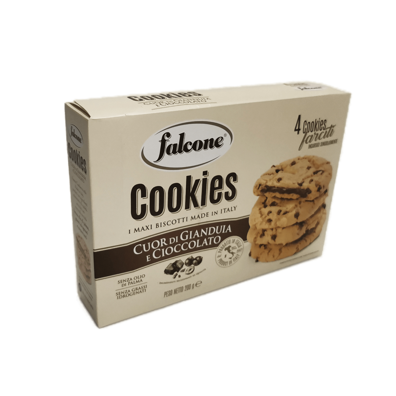 Печенье Falcone сахарное молочный шоколад-ореховый крем, 200г