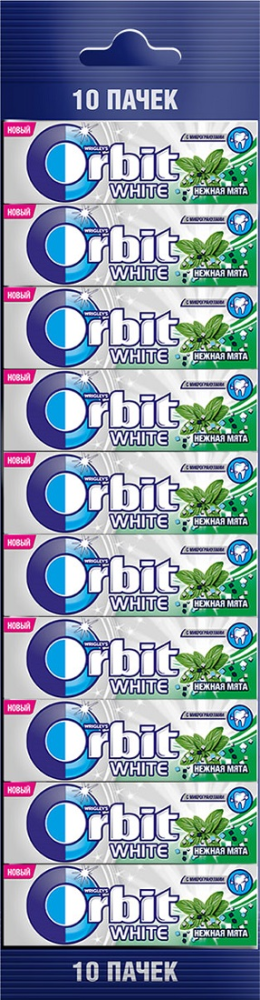 Жевательная резинка Orbit White Нежная мята 10 шт по 13.6г