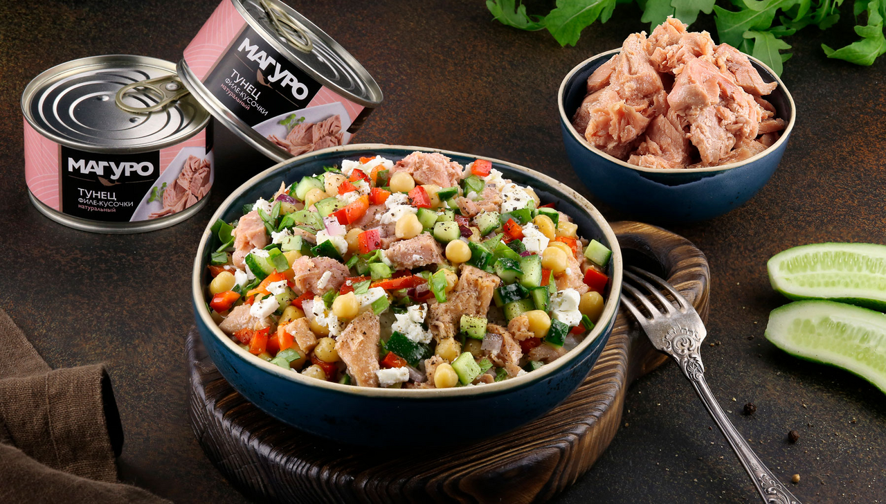 Тунец Магуро филе-кусочки желтоперый натуральный, 170г