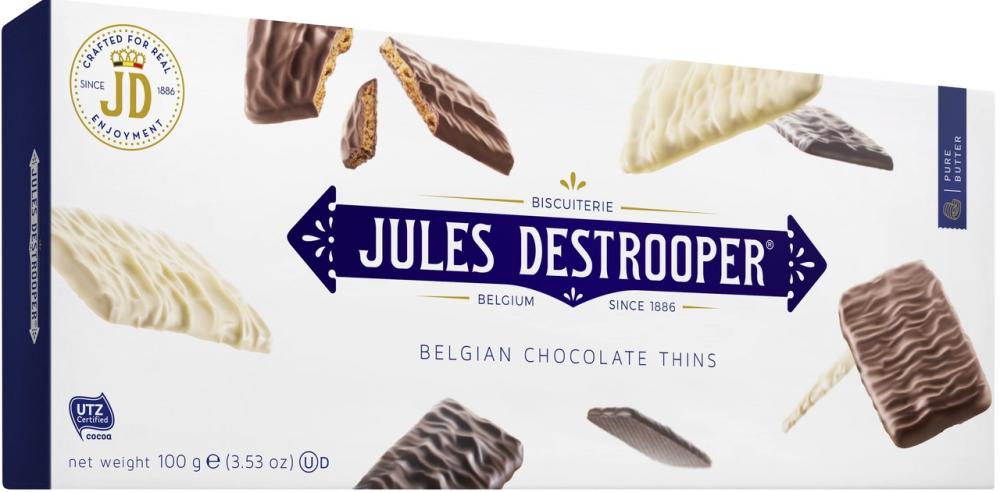 Печенье Jules Destrooper Belgian Chocolate, 100г