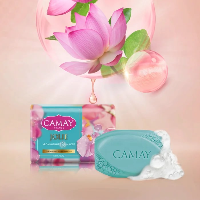 Мыло туалетное Camay Jolie Увлажнение 4 масел, 85г