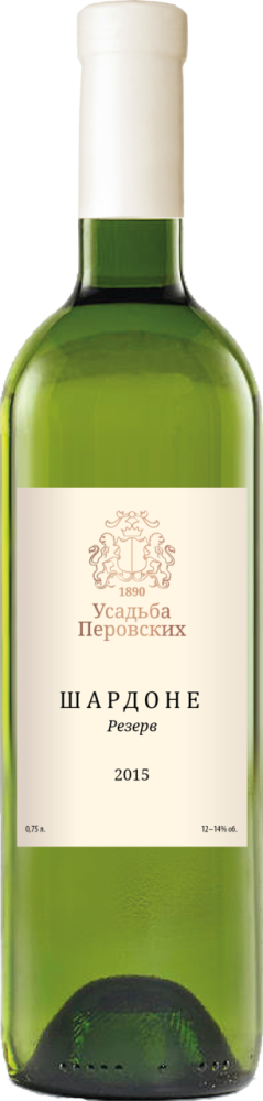 Вино Усадьба Перовских Шардоне Резерв белое сухое, 0.75л