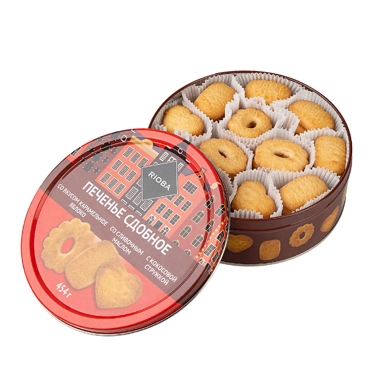 RIOBA Печенье сдобное ассорти, 454г