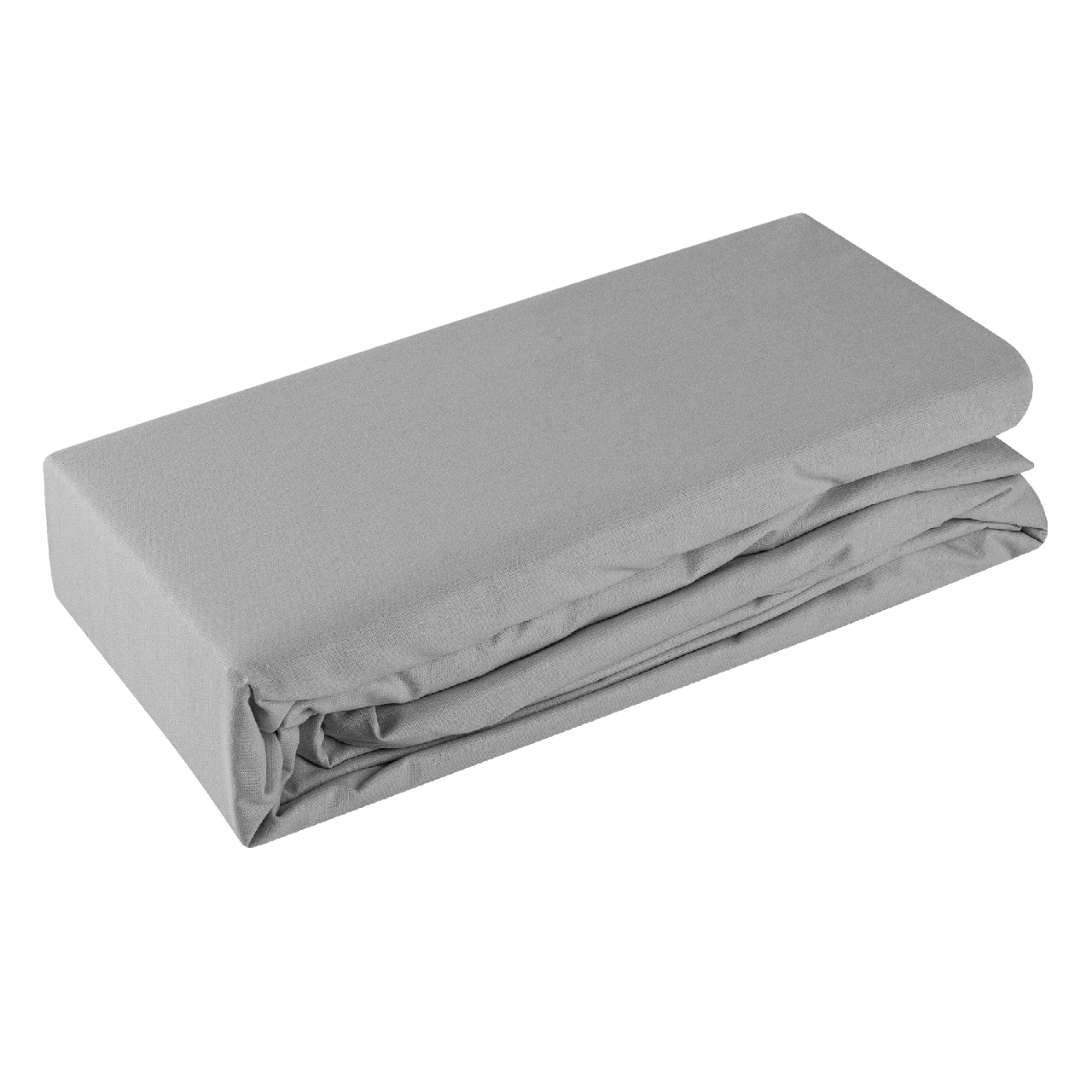 Tarrington House Простыня светло-серая перкаль на резинке, 180 x 200см