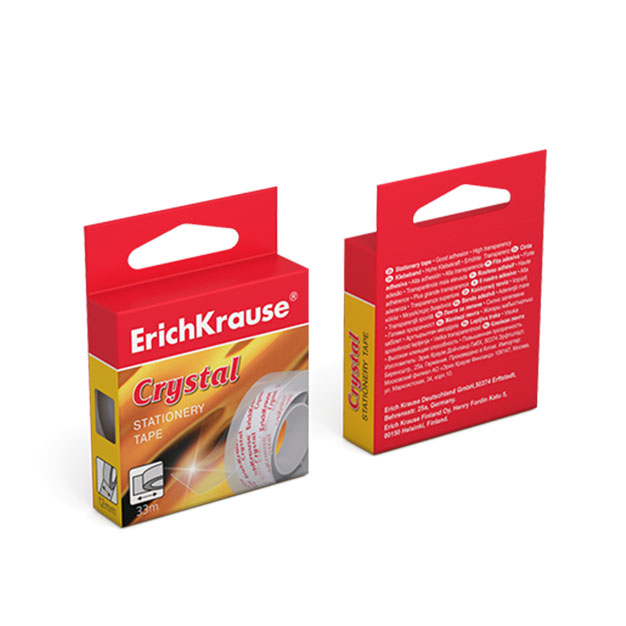 Лента Erich Krause Crystal клейкая, 12мм x 33м