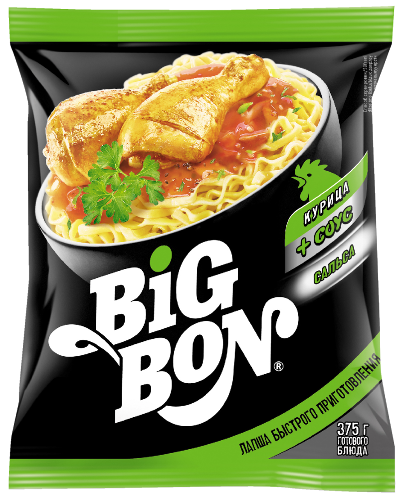 Лапша Big Bon курица с соусом сальса 75г