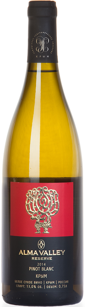 Вино Alma Valley Pinot Blanc Reserve белое сухое, 0.75л