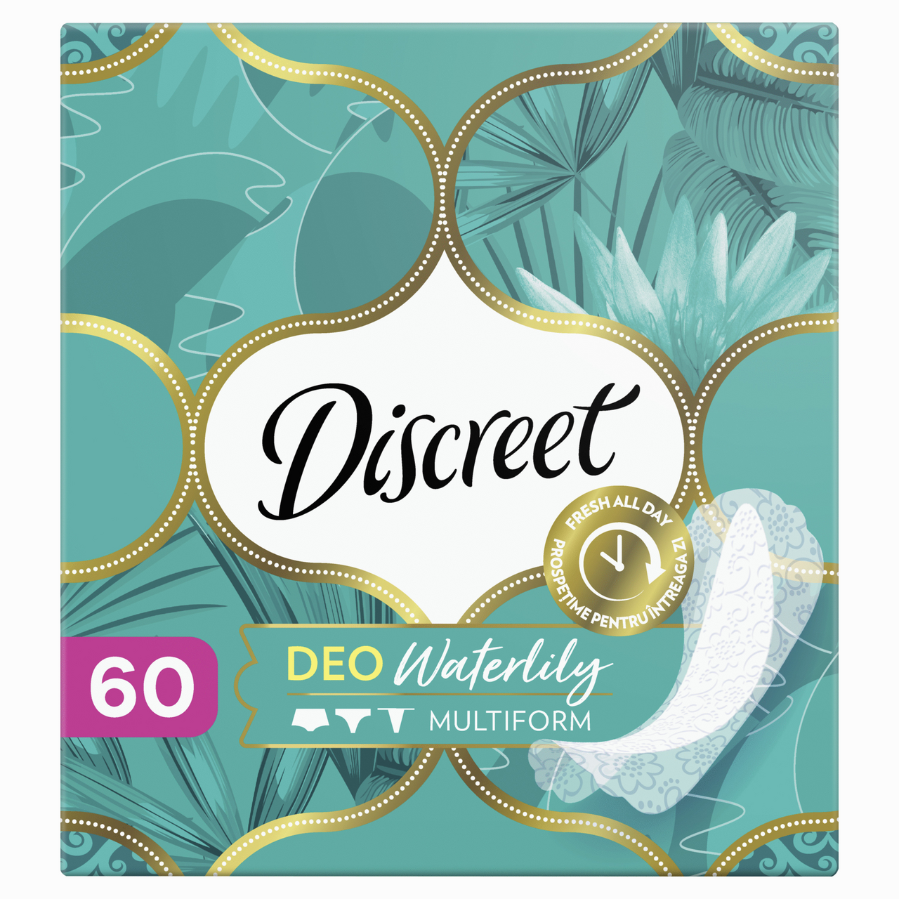 Прокладки ежедневные Discreet Deo Water Lily Multiform Trio 60 штук