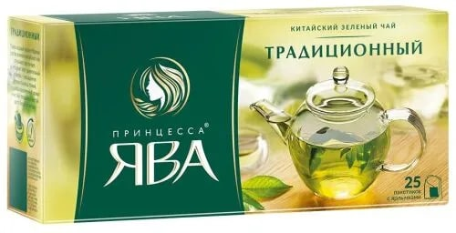 Чай Принцесса Ява Традиционный зеленый (2г х 25шт), 50г