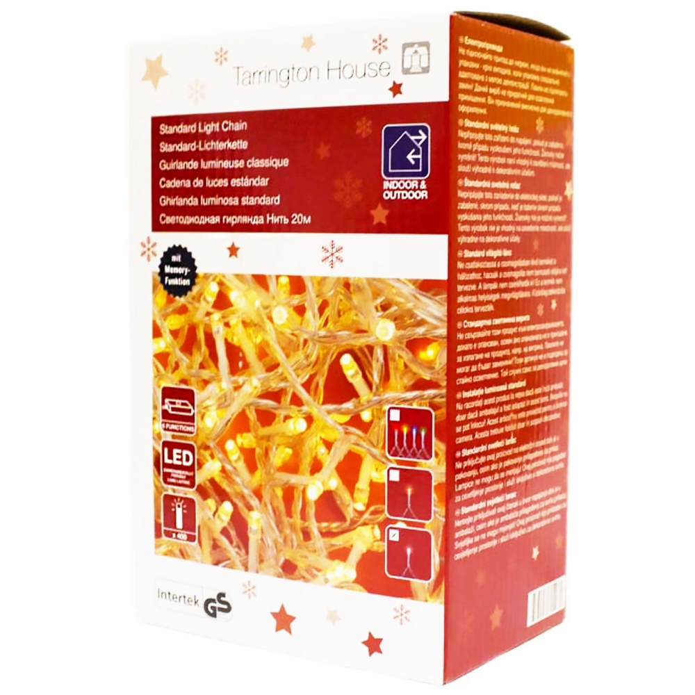 Tarrington House Гирлянда Нить холодный белый, 400 LED, 20 м