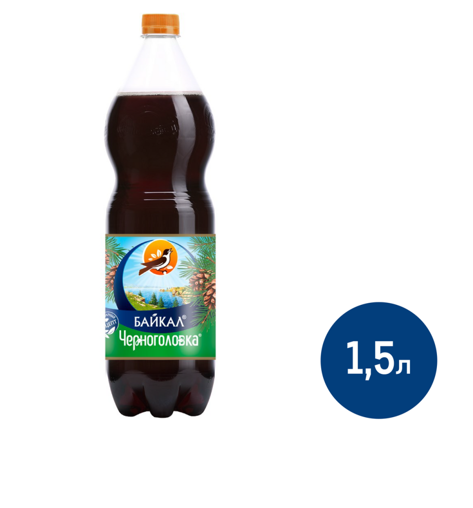 Лимонад Черноголовка Байкал газированный, 1.5л