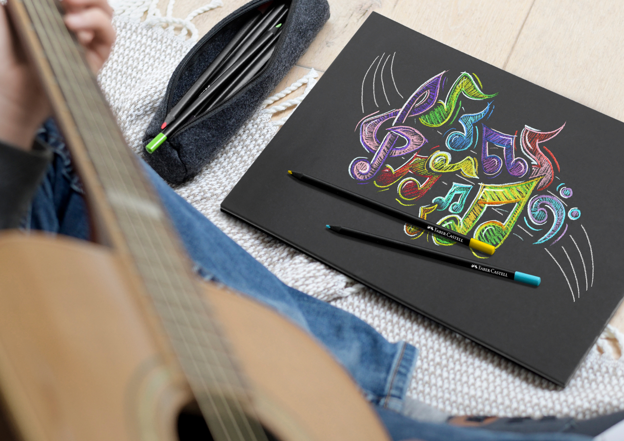 Карандаши цветные Faber-Castell Black edition, 12 цветов