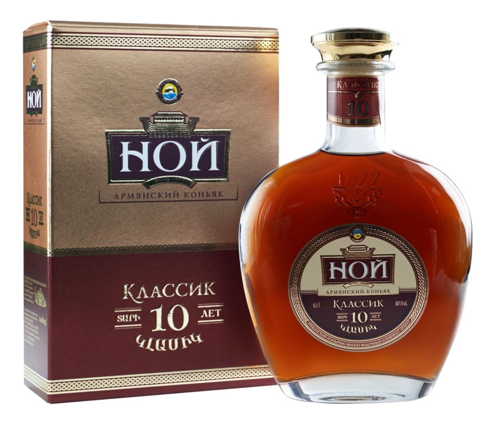 Коньяк Ной Классик 10 лет в подарочной упаковке, 0.5л