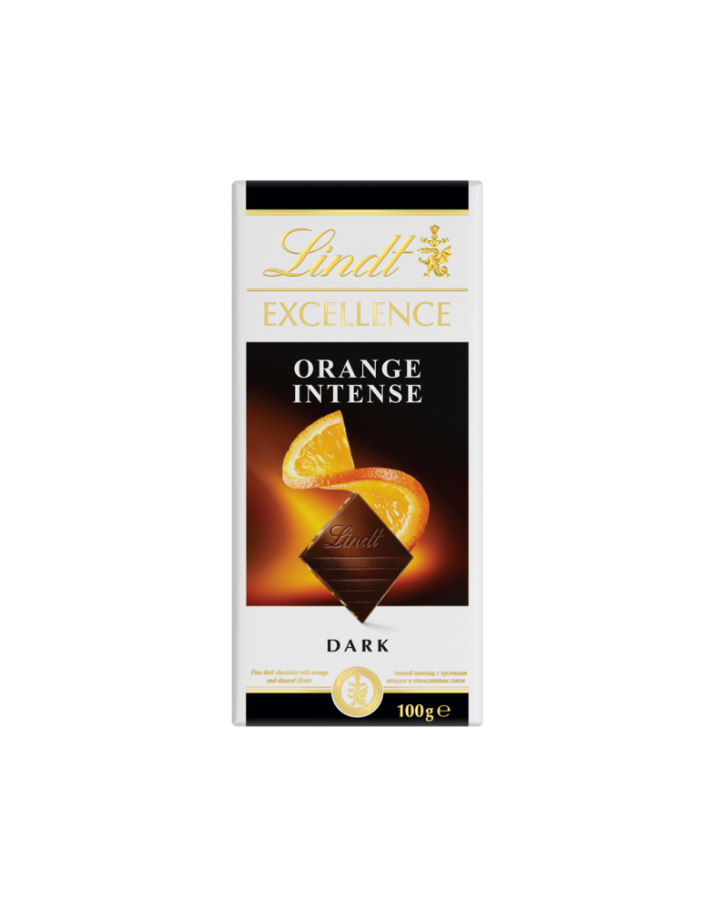 Шоколад Lindt Еxcellence темный с кусочками апельсина и миндаля 100г