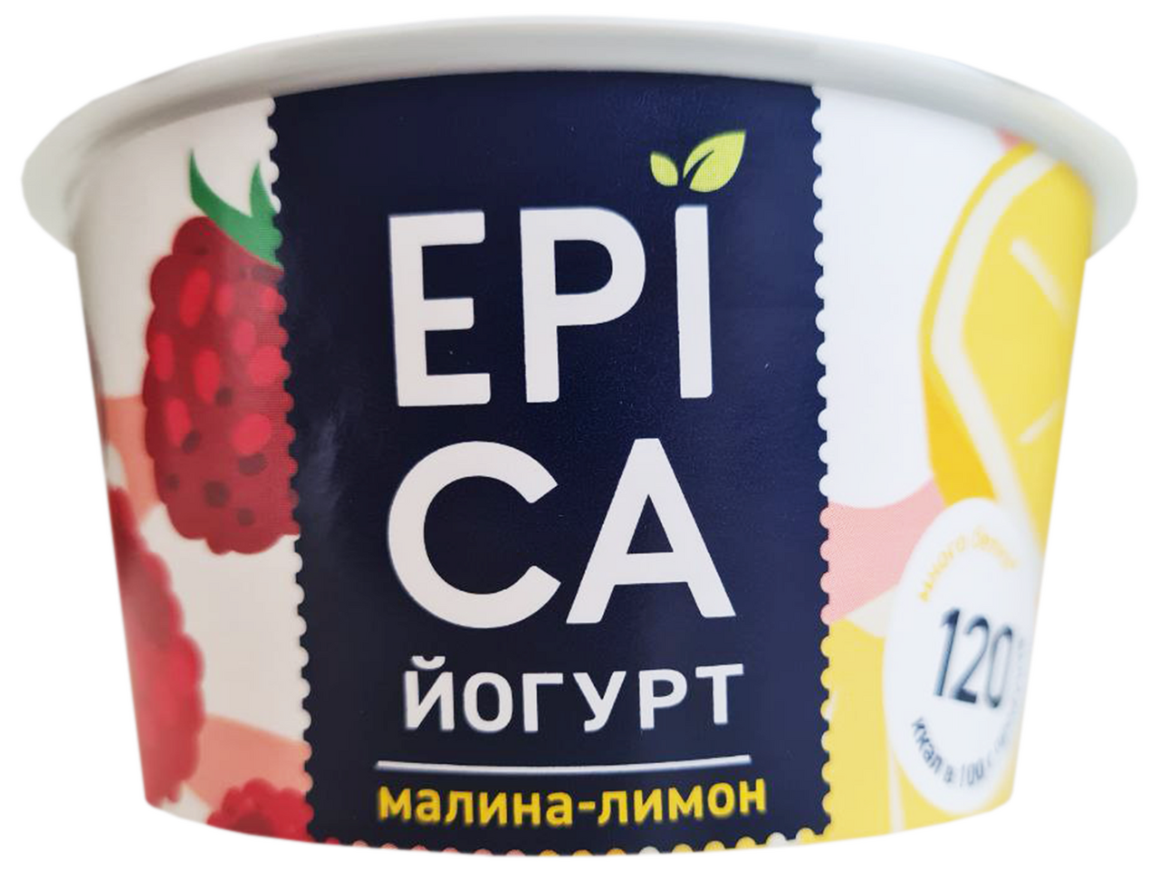 Йогурт Epica малина-лимон 4.8%, 130г Йогурт Epica малина-лимон 4.8%, 130г