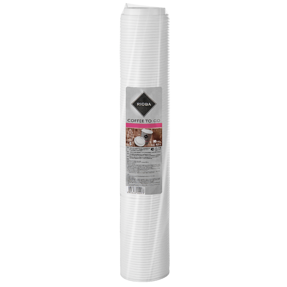 Крышки Rioba для стаканов 300/500 мл 100 шт