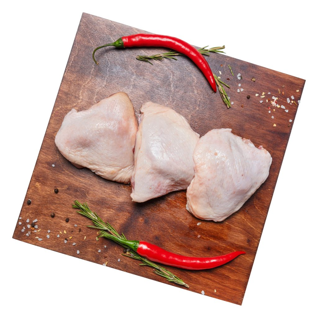 Бедро цыпленка-бройлера Ясные зори с кожей замороженное, ~800г