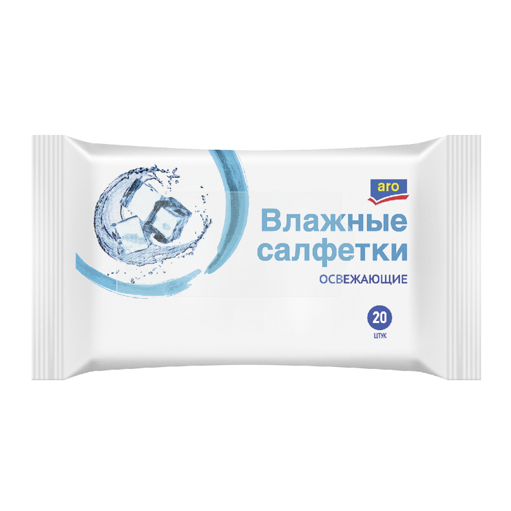 Влажные салфетки, освежающие ARO 20 шт
