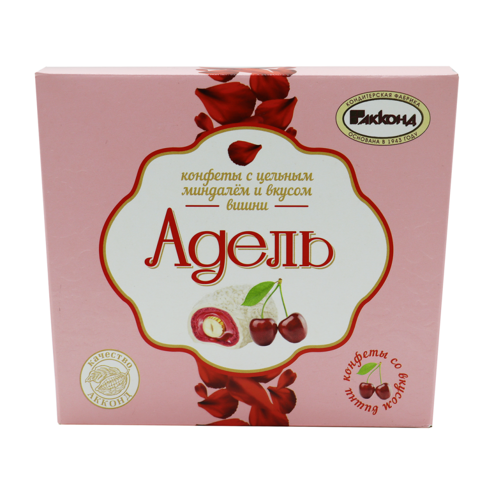 Конфеты Акконд Адель цельный миндаль и вишня, 150г