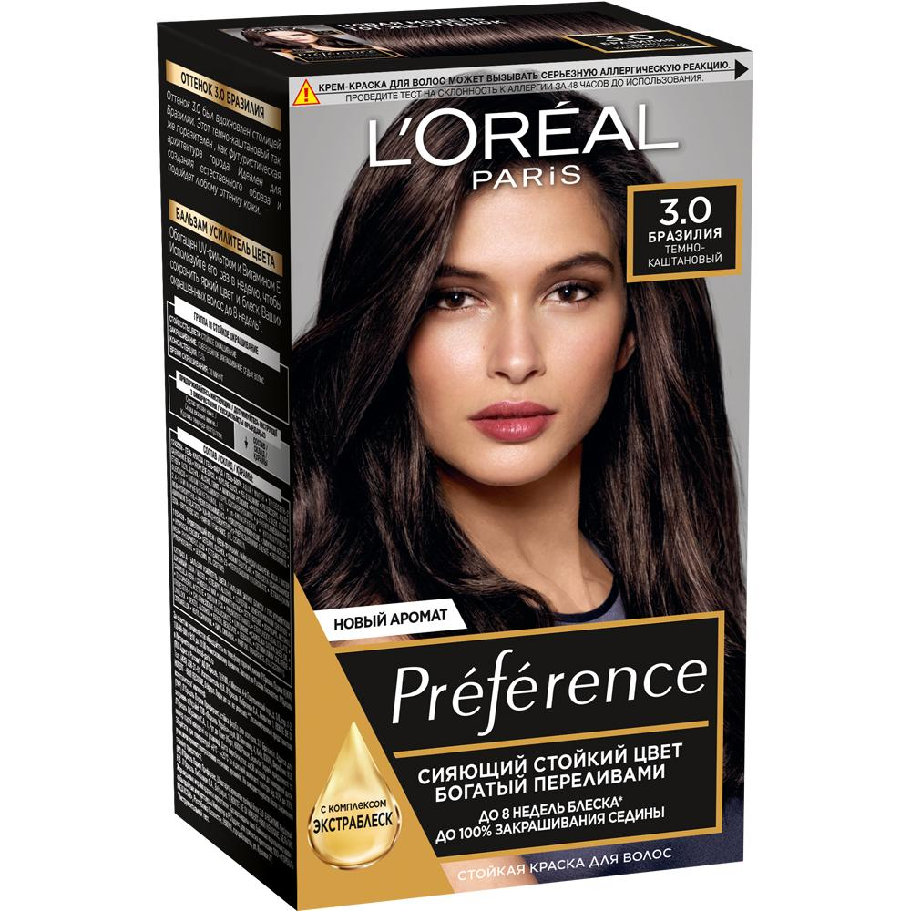 Краска L'Oreal Paris Preference для волос оттенок 3 Бразилия