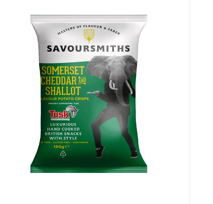 Чипсы Savoursmiths со вкусом сыра чеддер из Сомерсета и лука-шалота, 150г