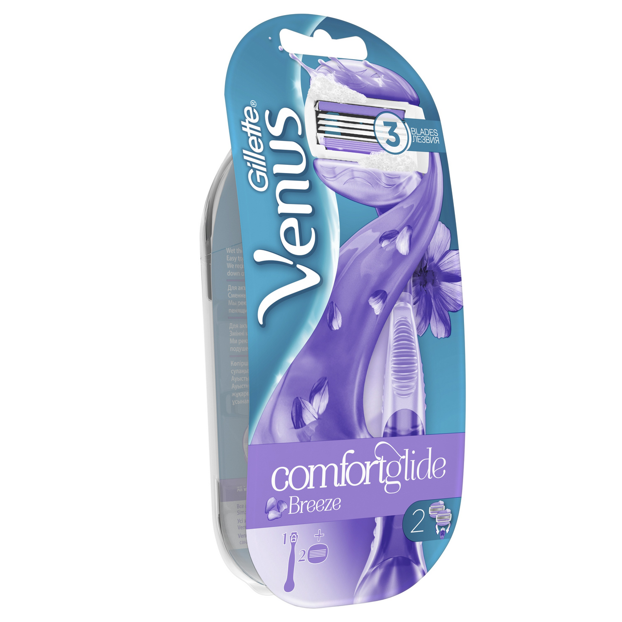 Станок для бритья Gillette Venus Breeze для женщин с 2-мя сменными кассетами