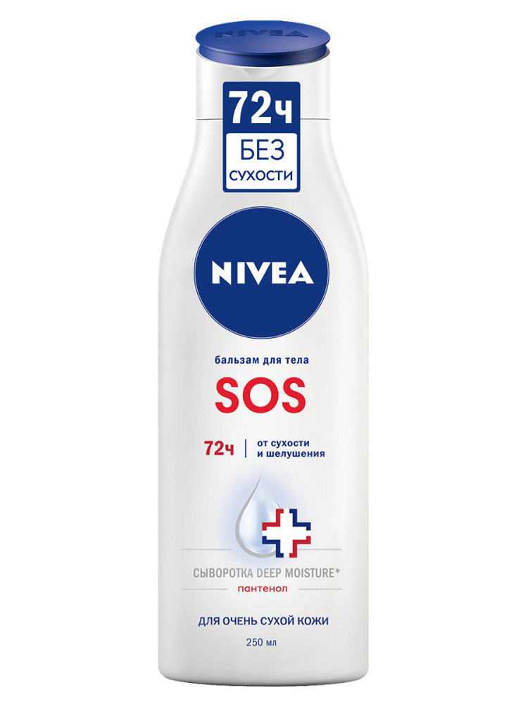 Бальзам Nivea Sos для тела увлажняющий с пантенолом, 250мл