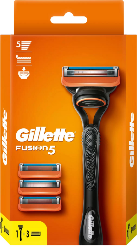 Бритва Gillette Fusion 5 мужская + 3 сменные кассеты