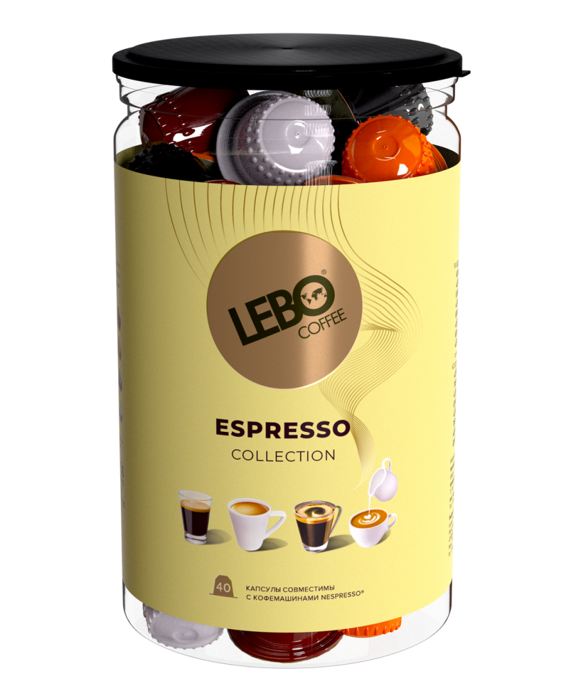Кофе Lebo Espresso Collection для кофемашин 40шт, 220г