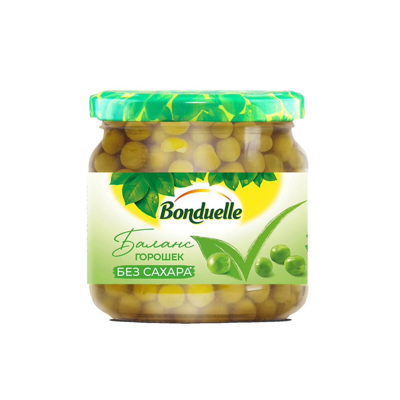 Горошек Bonduelle зеленый без сахара, 350мл