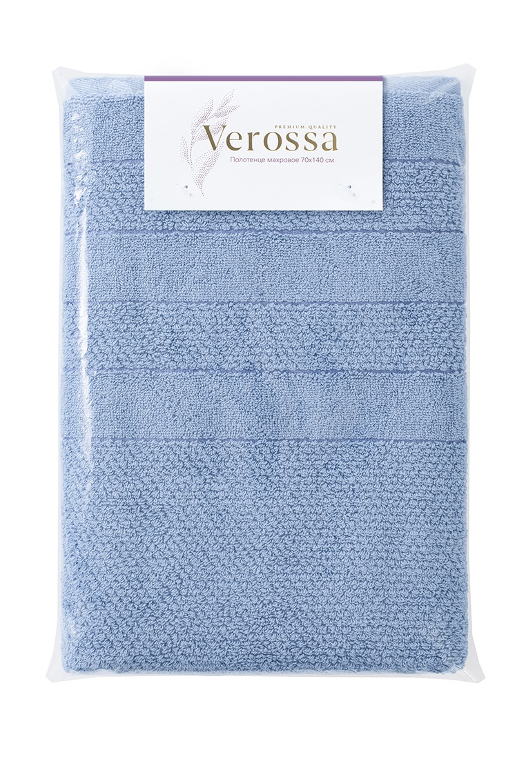 Полотенце Verossa Milano махровое голубое хлопок, 100 х 150см