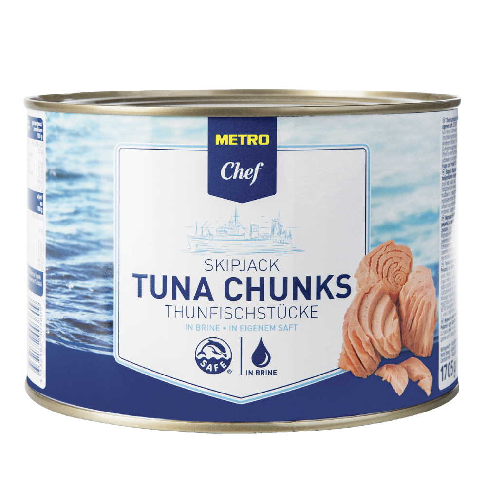 Тунец METRO CHEF кусочки в рассоле, 1075 г