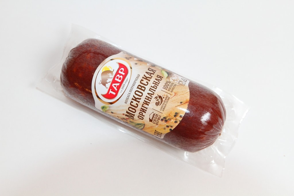 Колбаса Тавр Московская оригинальная полукопченая, 350г