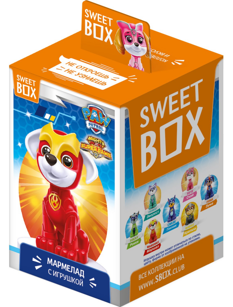 Мармелад Sweetbox с игрушкой щенячий патруль, 10г