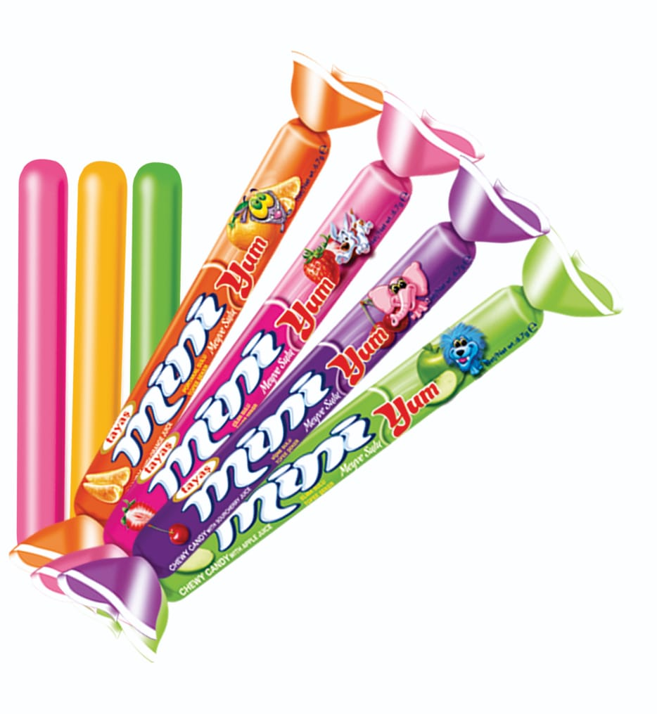 Жевательные конфеты Tayash Miniyum с фруктовыми вкусами Ассорти, 804г