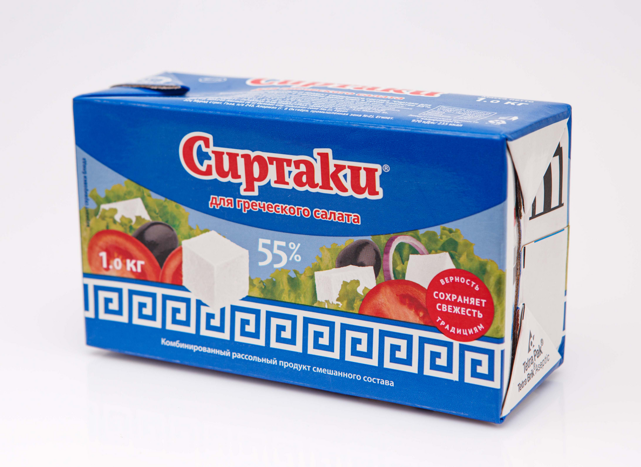 Продукт рассольный Сиртаки Original комбинированный для греческого салата, 1кг