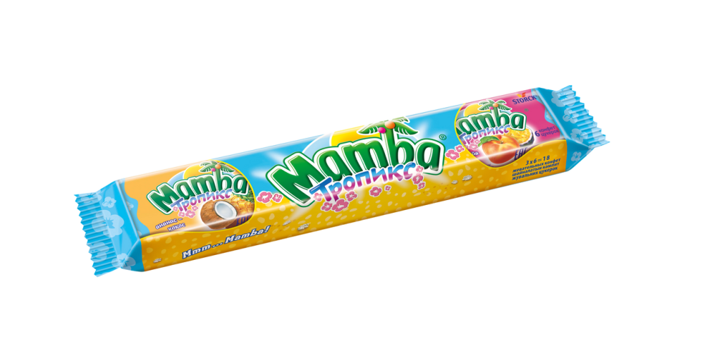 Конфета Mamba Тропикс жевательная, 79.5г