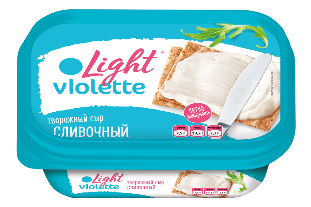 Творожный сыр Violette Light сливочный 60% бзмж 160 г